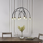 Helmsley - Black, Brass & Crystal Glass Curving Feature Pendant