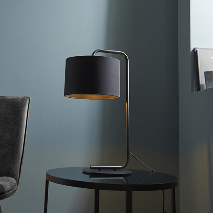 Runswick - Minimalist Table Light with Black Shade - Black