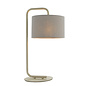 Runswick - Minimalist Table Light with Grey Shade - Champagne Painted