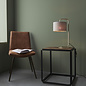 Runswick - Minimalist Table Light with Grey Shade - Champagne Painted