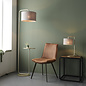 Runswick - Minimalist Table Light with Grey Shade - Champagne Painted