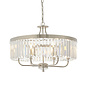 Pickering - Art Deco Chandelier Pendant - Clear Cut Glass & Nickel