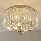 Pickering - Art Deco Semi Flush Chandelier - Clear Cut Glass & Bright Nickel