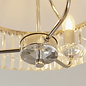Pickering - Art Deco Semi Flush Chandelier - Clear Cut Glass & Bright Nickel