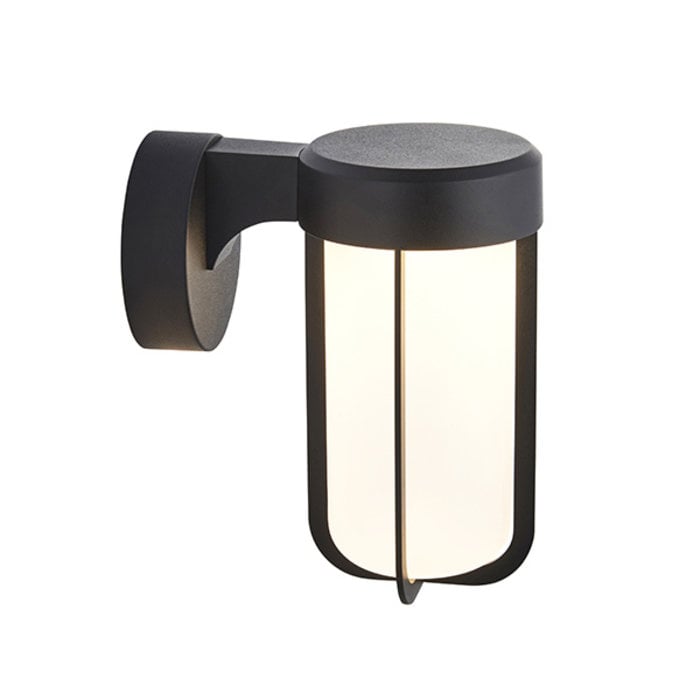 Ayton - Luxury Black & Frosted Glass LED Outdoor/Bathroom Wall Light