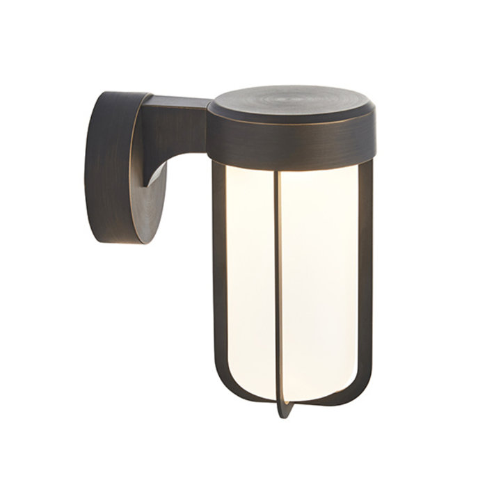 Ayton - Luxury Brushed Bronze & Frosted Glass LED Outdoor/Bathroom Wall Light