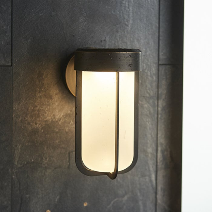 Ayton - Luxury Brushed Bronze & Frosted Glass LED Outdoor/Bathroom Wall Light