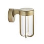 Ayton - Luxury Brushed Gold & Clear Glass LED Outdoor/Bathroom Wall Light