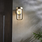 Ayton - Luxury Brushed Gold & Clear Glass LED Outdoor/Bathroom Wall Light