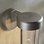 Ayton - Luxury Modern Outdoor LED Wall Light - Brushed Silver & Clear Glass