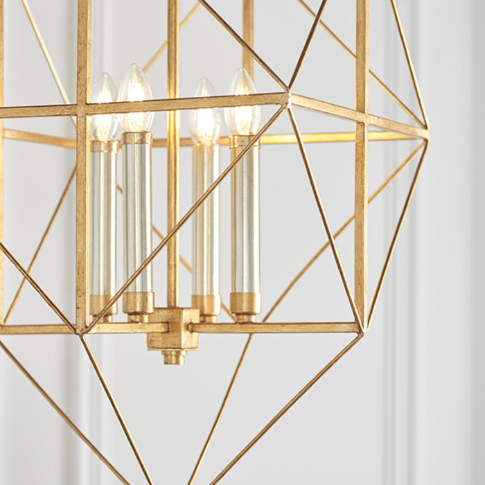 Ramshill - Large Gold Leaf Cage Multi Pendant Lantern