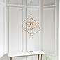 Ramshill - Medium Gold Leaf Cage Single Pendant