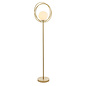 Dalby - Mid Century Brushed Gold Hoops Floor Light