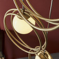 Dalby - Mid Century Brushed Gold Hoops Multi Pendant