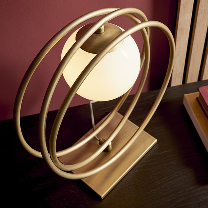 Dalby - Mid Century Brushed Gold Hoops Table Light