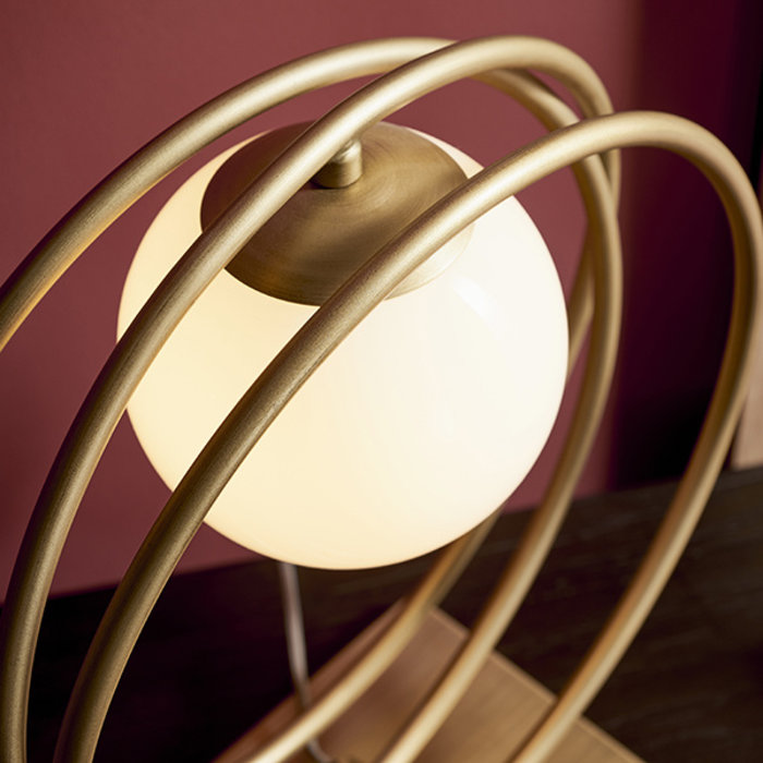 Dalby - Mid Century Brushed Gold Hoops Table Light