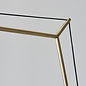 Robin - Large Modern Angular Arc Floor Light with Black Shade - Matt Brass