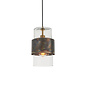 Malton - Industrial Clear Glass Pendant with Bronze Patina