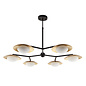 Harwood - Large Scandi Disc Feature Light with Opal Globe - Dark Bronze & Gold