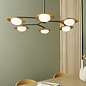 Harwood - Large Scandi Disc Feature Light with Opal Globe - Dark Bronze & Gold