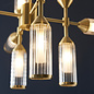 Beverley - Clear Reeded Glass  Feature Light - Satin Brass