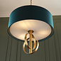 Crescent - Luxury Modern Drum Ceiling Light - Gold Leaf & Teal