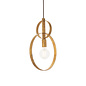 Crescent - Luxury Modern Circle Single Pendant - Gold Leaf