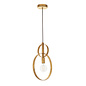 Crescent - Luxury Modern Circle Single Pendant - Gold Leaf