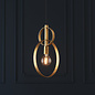 Crescent - Luxury Modern Circle Single Pendant - Gold Leaf