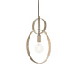 Crescent - Luxury Modern Circle Single Pendant - Silver Leaf