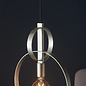 Crescent - Luxury Modern Circle Single Pendant - Silver Leaf