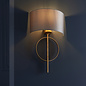 Crescent - Luxury Modern Circle Wall Light with Mink Shade - Gold Leaf