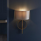 Crescent - Luxury Modern Circle Wall Light with Mink Shade - Gold Leaf