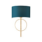 Crescent - Luxury Modern Circle Wall Light with Teal Shade - Gold Leaf