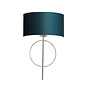 Crescent -  Luxury Modern Circle Wall Light with Teal Shade - Silver Leaf