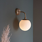 Scalby - Mid Century ModernWall Light with Opal Glass - Matt Brass