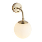 Scalby - Mid Century ModernWall Light with Opal Glass - Matt Brass