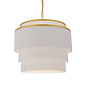 Brompton - Luxury Tiered White Fringe Feature Pendant - Large t