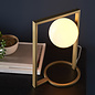 Osborne - Mid Century Modern Brushed Gold Table Light with Opal Globe