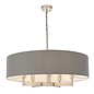 Bempton -  Large Modern Drum Pendant - Grey Shade