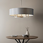 Bempton -  Large Modern Drum Pendant - Grey Shade