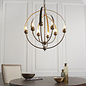 Wheatcroft - Aged Bronze Orbital Sphere Feature Light