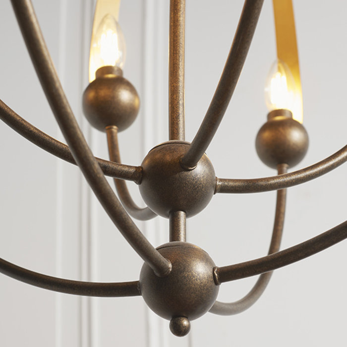 Wheatcroft - Aged Bronze Orbital Sphere Feature Light