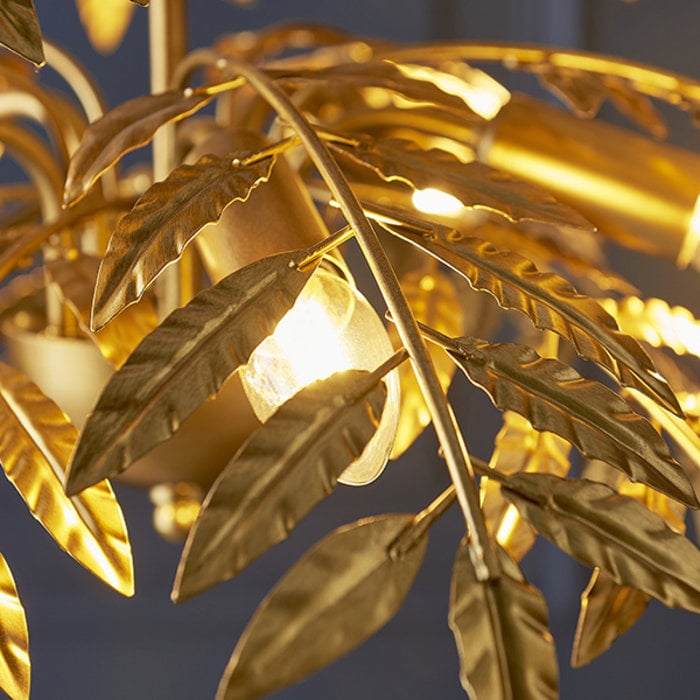 Newby - Tropical Canopy Chandelier in Gold