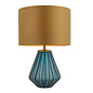 Cayton - Luxury Turquoise Glass Lamp Base with Gold Shade