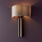 Vernon -  Modern Luxury Wall Light with Mink Shade - Bronze