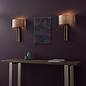 Vernon -  Modern Luxury Wall Light with Mink Shade - Bronze