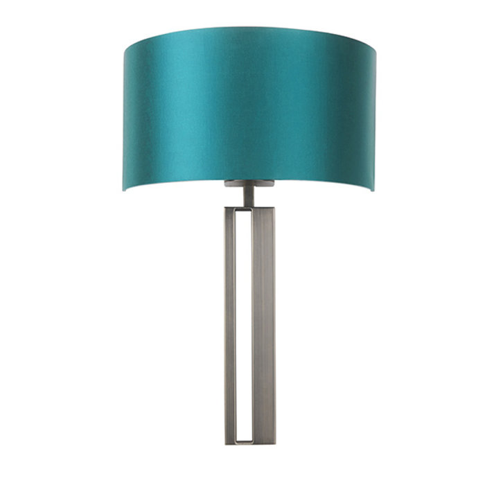 Vernon -  Modern Luxury Wall Light with Teal Shade - Bronze