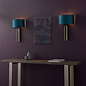 Vernon -  Modern Luxury Wall Light with Teal Shade - Bronze