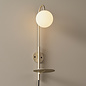 Alma - Easy Plug-in Mid Century Modern Shelf Wall Lamp - Champagne Painted